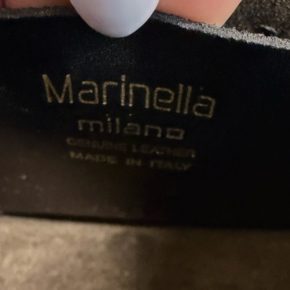 Marinella Milano Leather Black Shoulder Handbag Made in Italy EUC - Picture 8 of 9